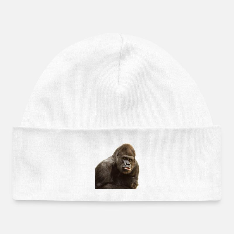 Gorilla - Bonnet bébé bio - blanc