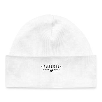Ajaccio Coordonnées Géographiques Stylisées - Bonnet bébé bio - blanc - Devant