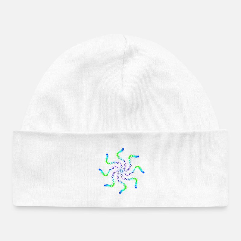 Psychedelic - Baby Organic Beanie - white