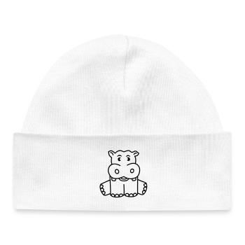 Hippo - Baby Organic Beanie - white - Front