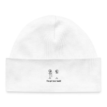 Stick man funny cool - Baby Organic Beanie - white - Front