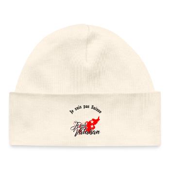 I am from Valais - Baby Organic Beanie - white - Front