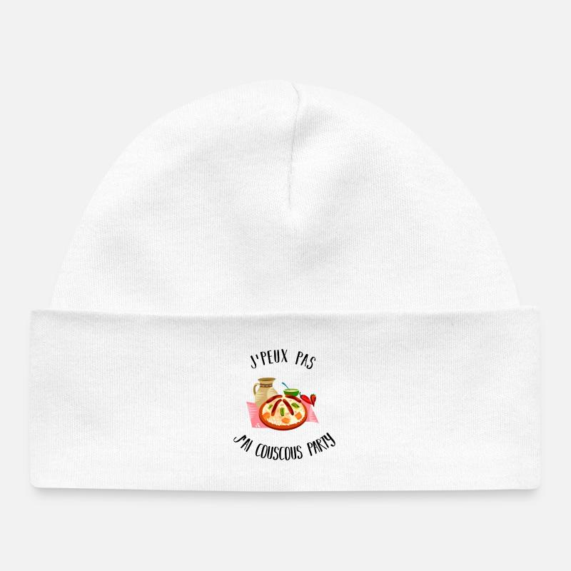 J'peux Pas J'ai Couscous Party  - Bonnet bébé bio - blanc