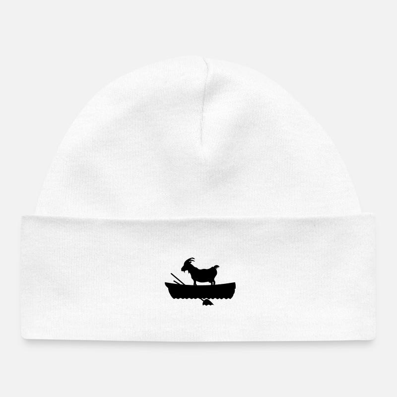 G.O.A.T. Chèvre dans le bateau - Bonnet bébé bio - blanc