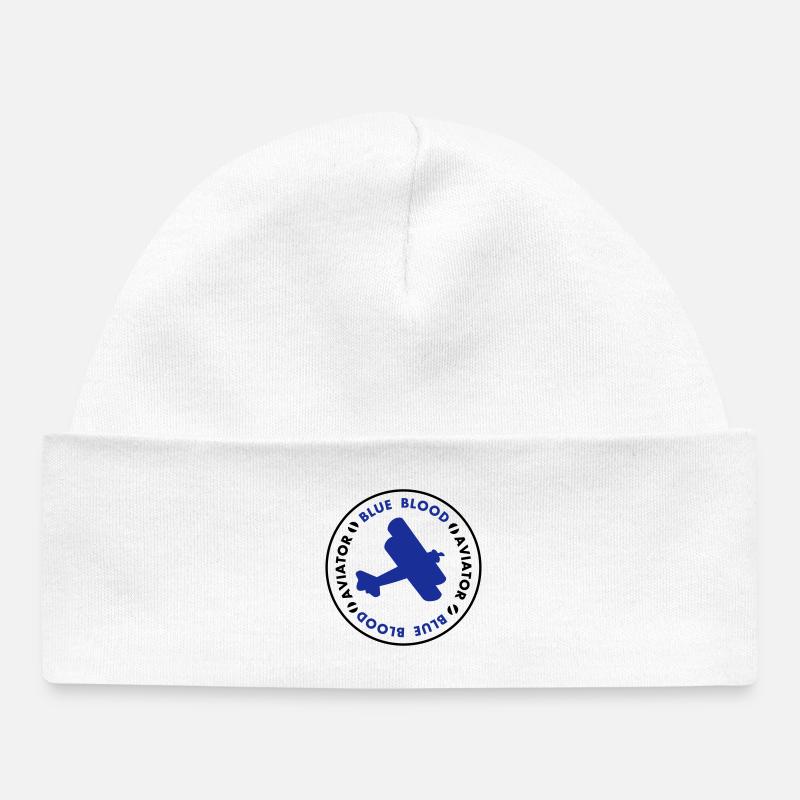 aviator - Baby Organic Beanie - white