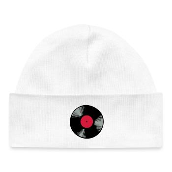 Vinyle - Bonnet bébé bio - blanc - Devant