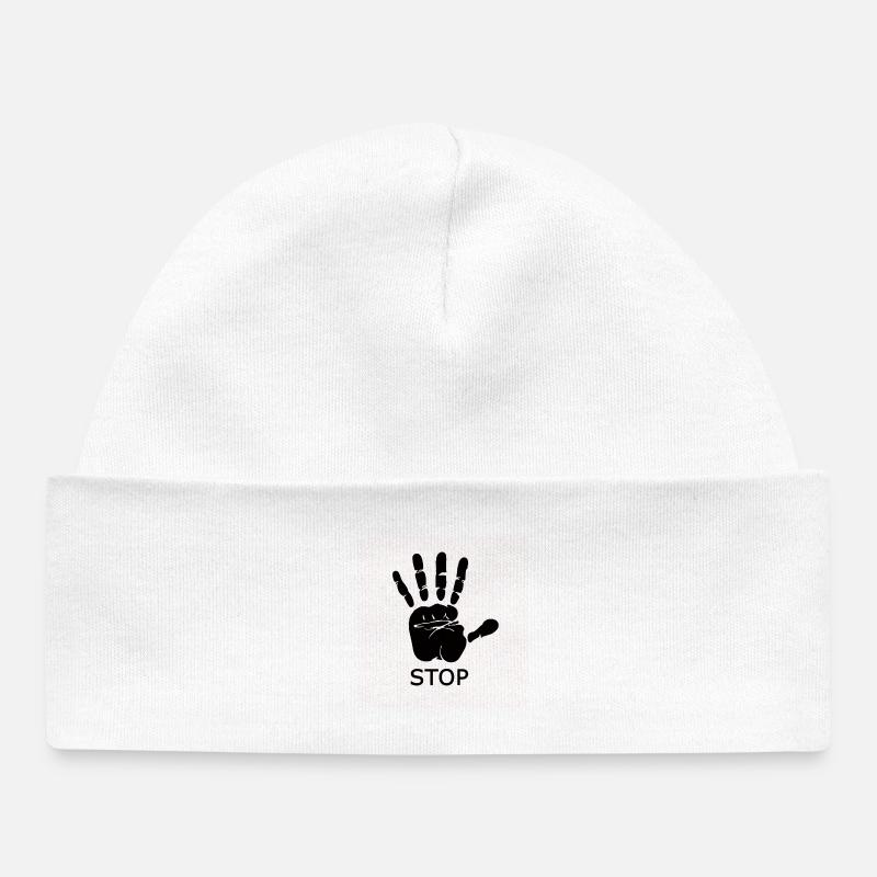 arrêt - Bonnet bébé bio - blanc