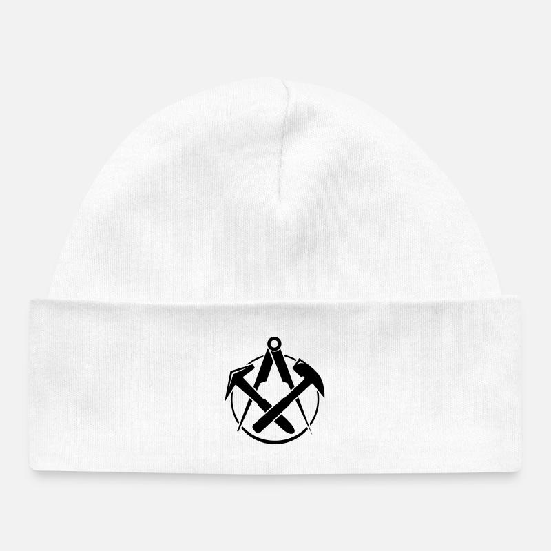 Roofers Guild - Baby Organic Beanie - white