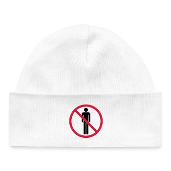 forbidden sign no people zone area pictogr - Baby Organic Beanie - white - Front