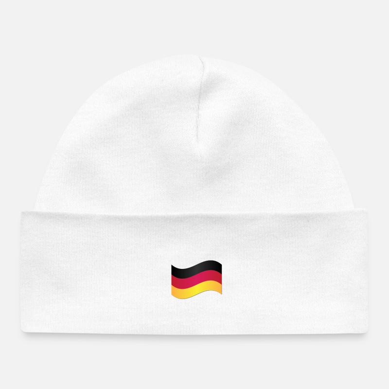 Drapeau allemand - Bonnet bébé bio - blanc