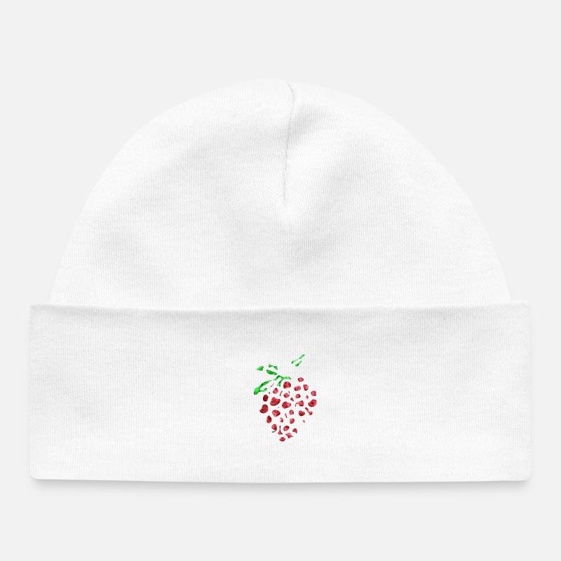 Fraise folle - Bonnet bébé bio - blanc