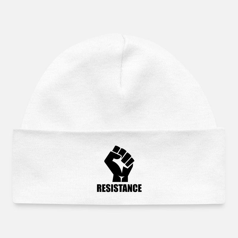 Résistance - Bonnet bébé bio - blanc