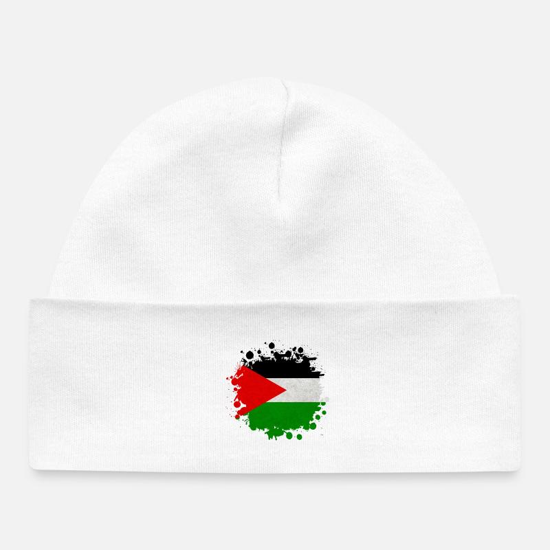 Palestine Taches / drapeau cadeau Islamabad - Bonnet bébé bio - blanc