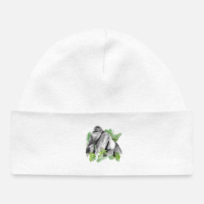Gorilla - Bonnet bébé bio - blanc