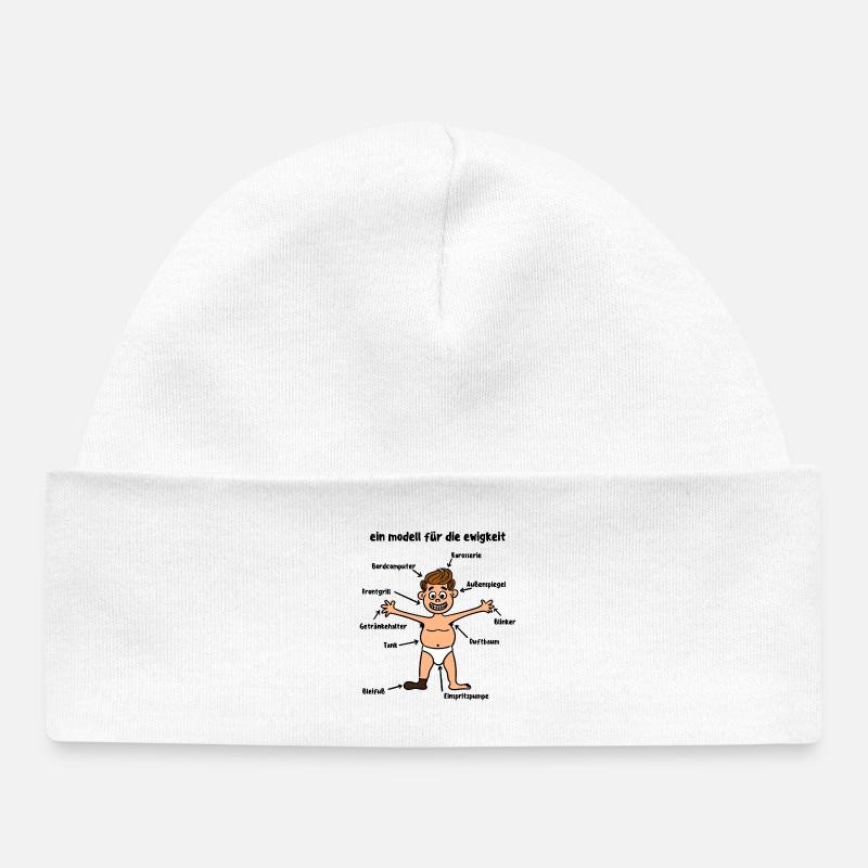 Anniversaire Anniversaire Dire Drôle Drôle - Bonnet bébé bio - blanc