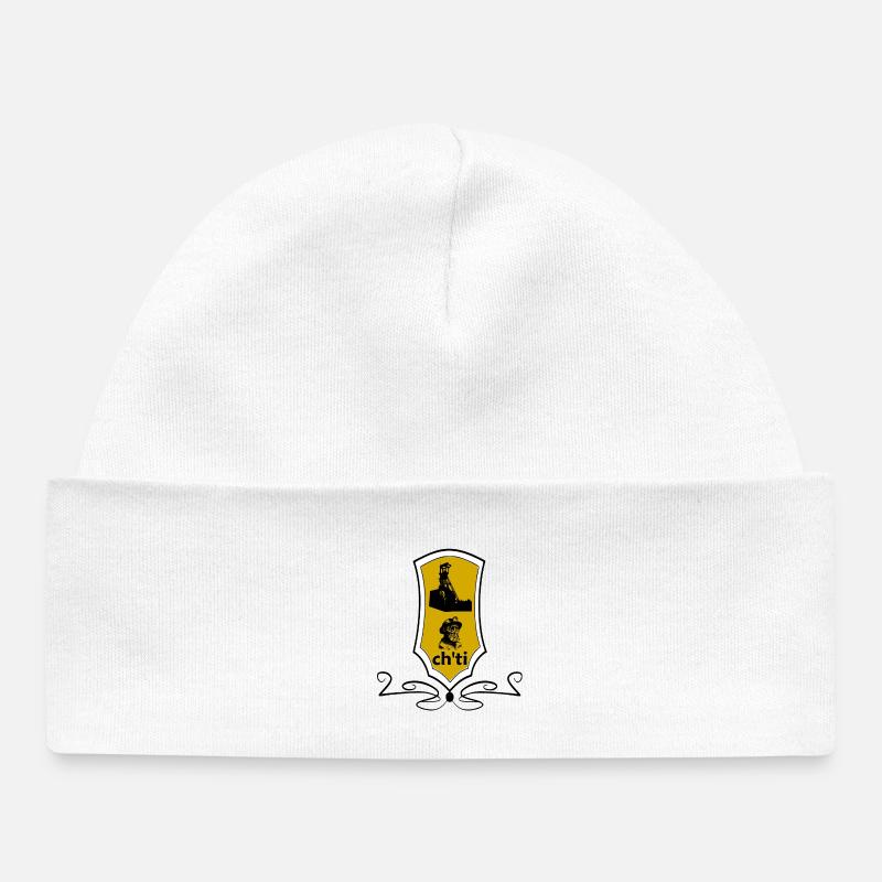 blason ch'ti - Bonnet bébé bio - blanc