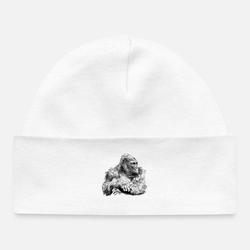 gorilla - Bonnet bébé bio - blanc