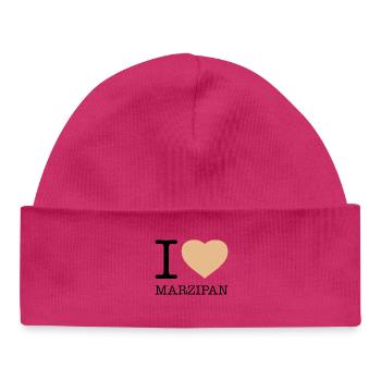 I LOVE MARZIPAN - Baby Organic Beanie - white - Front