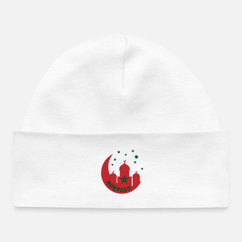 Morocco mosque design - Baby Organic Beanie - white