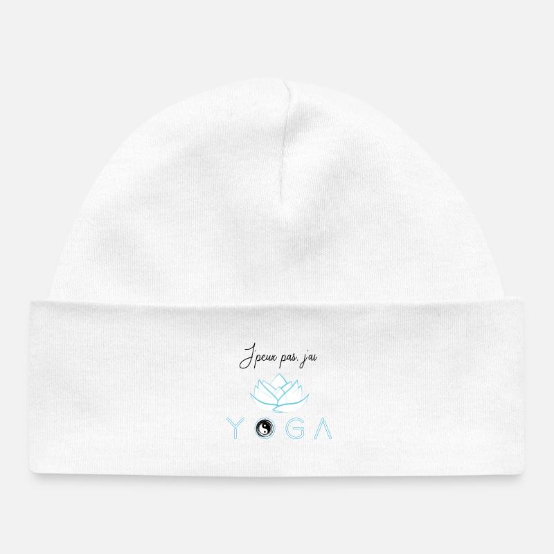 J'ai YOGA - Bonnet bébé bio - blanc