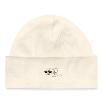 Bee Beauté Beauté Abeille Abeille Cadeau - Bonnet bébé bio - blanc - Devant