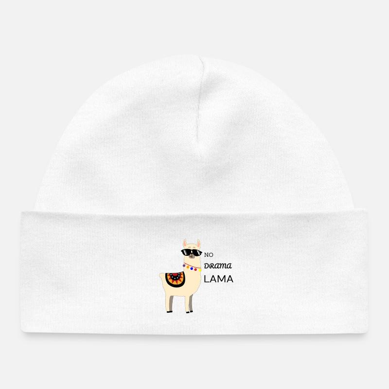 NO DRAMA LAMA - Bonnet bébé bio - blanc