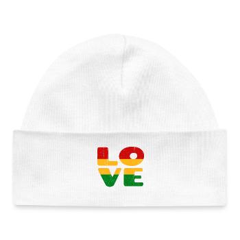 J’aime la Jamaïque Reggae Reggae Musique Rasta - Bonnet bébé bio - blanc - Devant
