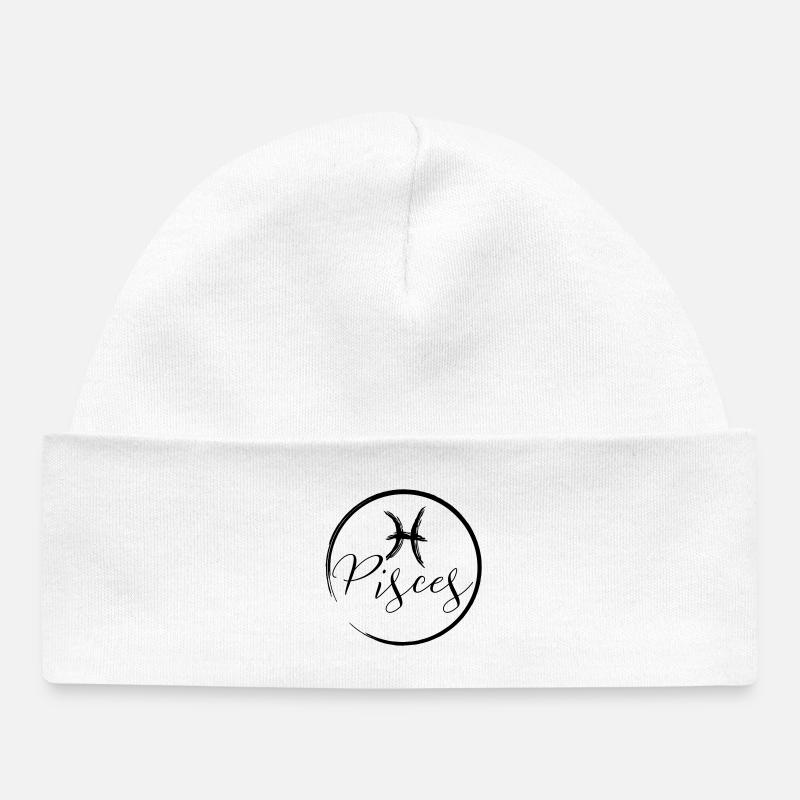 Horoscope Poissons - Bonnet bébé bio - blanc
