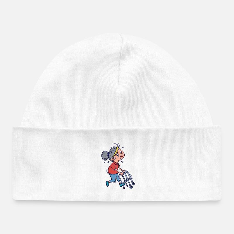 Humour drôle course course jogging marathon sport - Bonnet bébé bio - blanc