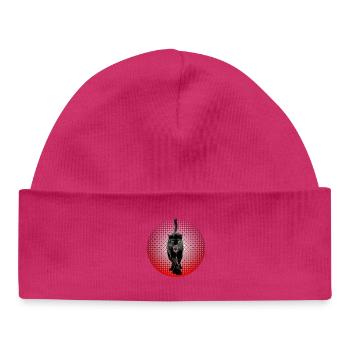 Black Cougar schwarzer Panther CB Cat Black - Baby Organic Beanie - white - Front