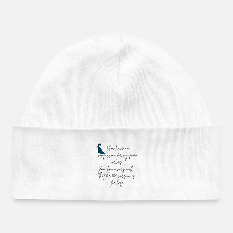 Humour Jane Austen - Bonnet bébé bio - blanc