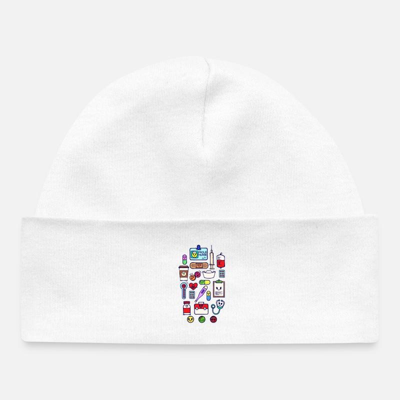 Infirmière soignante soignante infirmière - Bonnet bébé bio - blanc