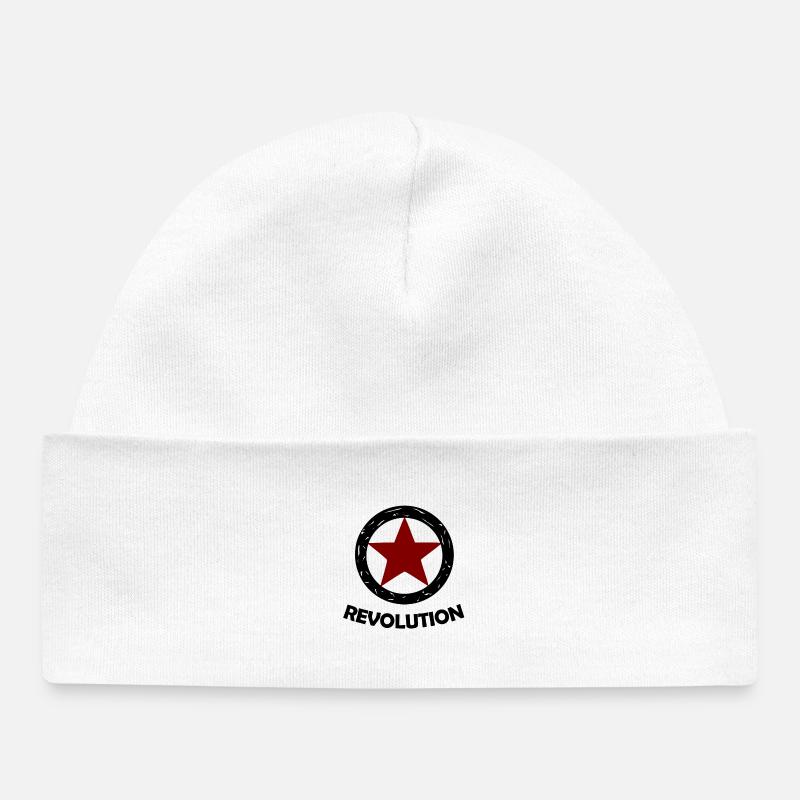 Socialisme et révolution - Bonnet bébé bio - blanc