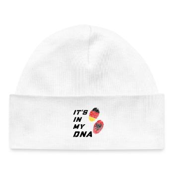Dans mon ADN Allemagne et Albanie / présent - Bonnet bébé bio - blanc - Devant
