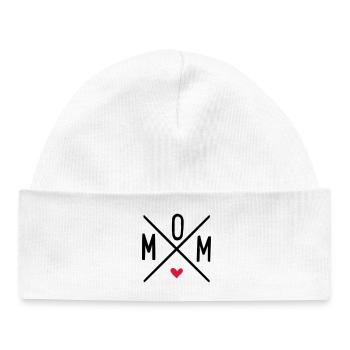 mom - Baby Organic Beanie - white - Front