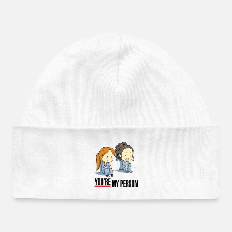 Vous êtes ma personne - Bonnet bébé bio - blanc