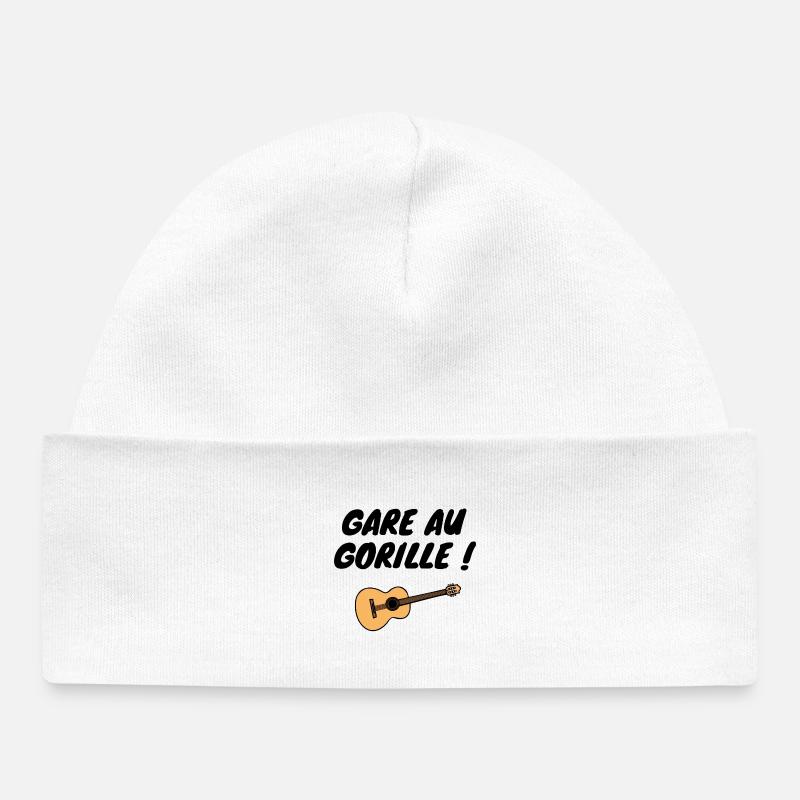 Gare au Gorille - Bonnet bébé bio - blanc
