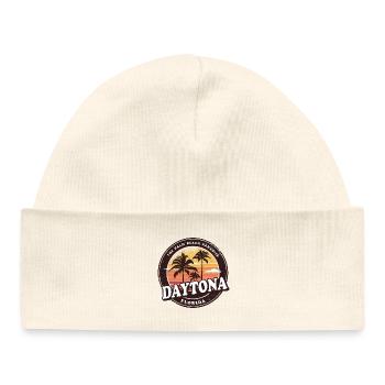 Daytona Florida Vintage Beach Design / Geschenk - Baby Organic Mütze - Weiß - Vorne