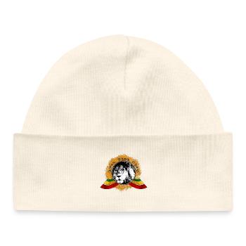 Reggae Lion - Baby Organic Beanie - white - Front