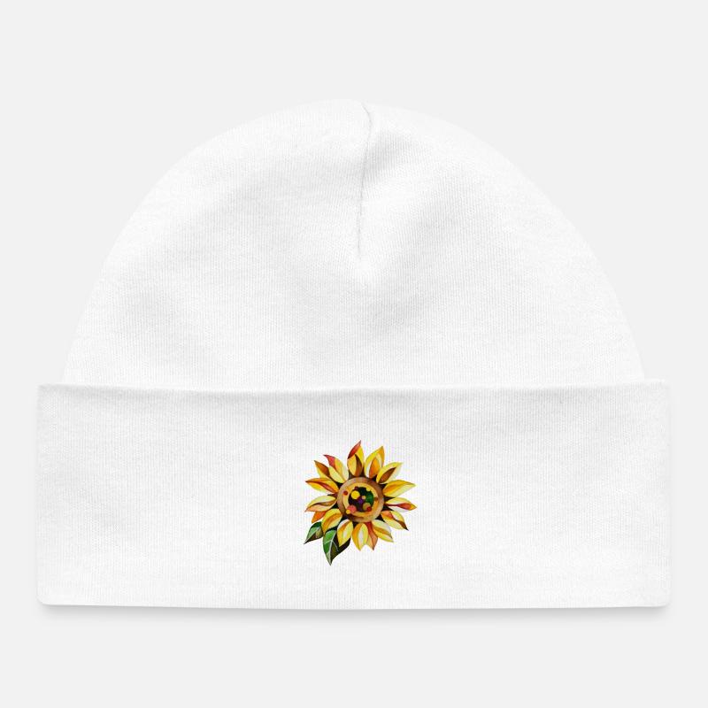 Tournesol - Bonnet bébé bio - blanc
