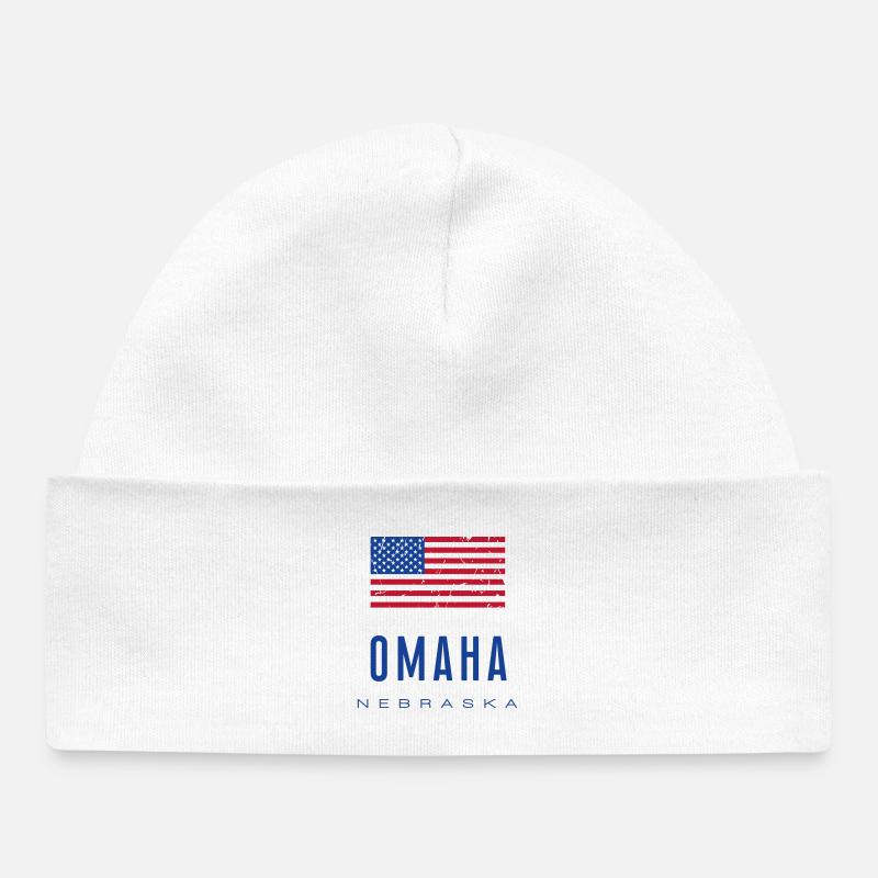 Omaha /// Nebraska - Bonnet bébé bio - blanc