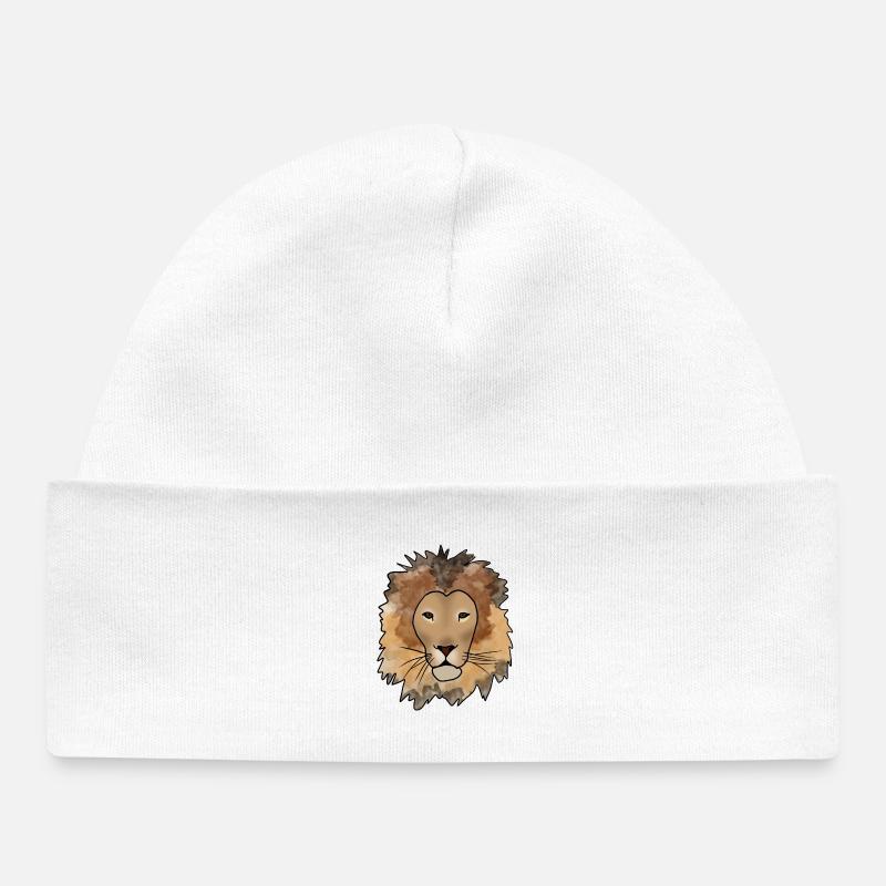 Löwe - Baby Organic Mütze - Weiß