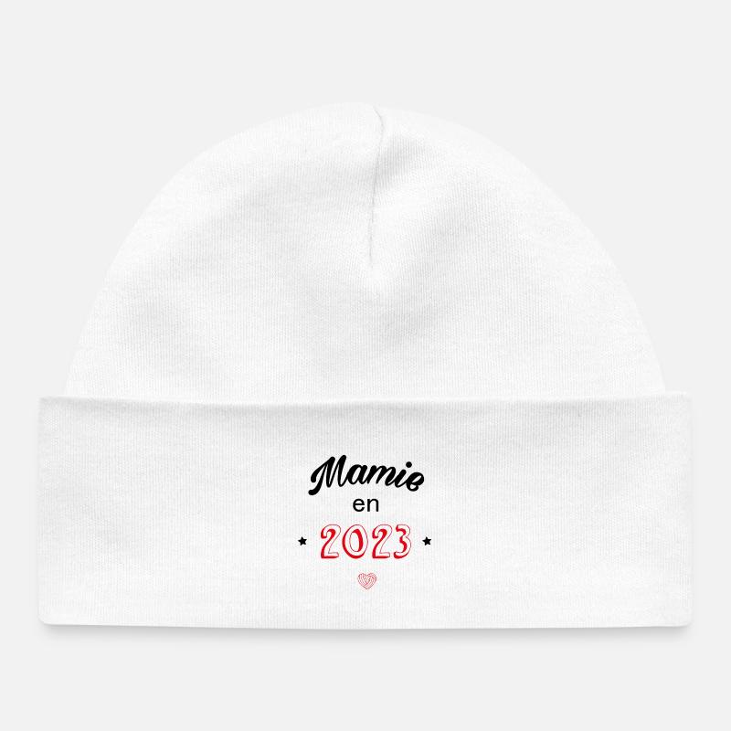 Mamie en 2023 - Bonnet bébé bio - blanc