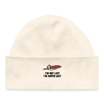 Sloth Humorous Animal Statement Lazy Zoo - Baby Organic Beanie - white - Front