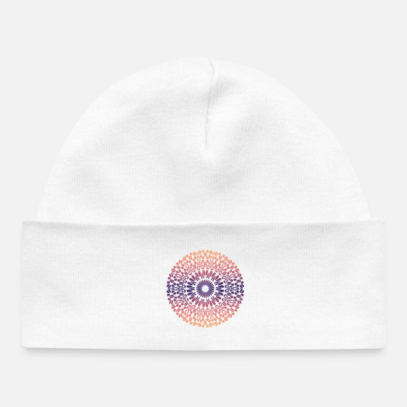 Mandala - Bonnet bébé bio - blanc