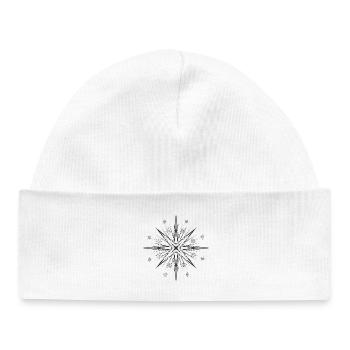 Étoile glamour intemporelle - Bonnet bébé bio - blanc - Devant