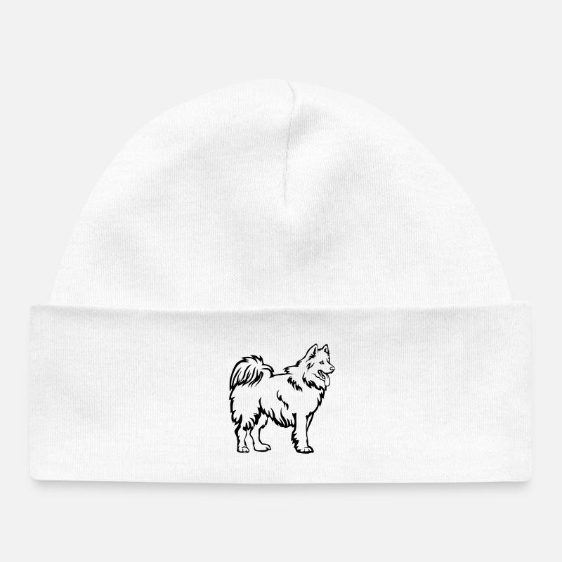 Samoyède - Bonnet bébé bio - blanc