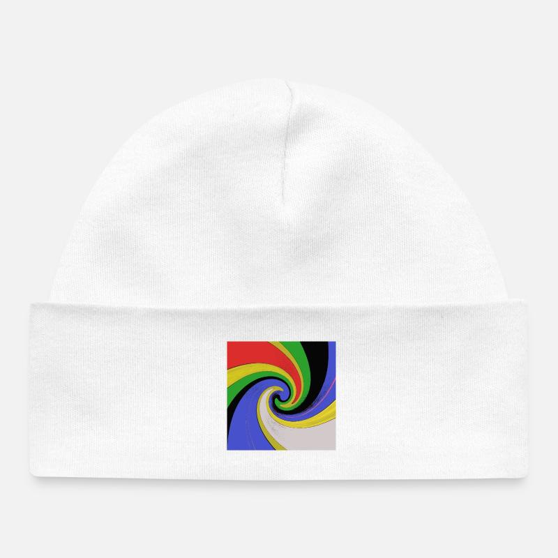 Vortex pop art100 - Bonnet bébé bio - blanc