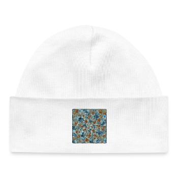 Abstraktes Camouflage Muster - Baby Organic Mütze - Weiß - Vorne