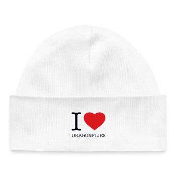 I LOVE DRAGONFLIES - Baby Organic Mütze - Weiß - Vorne